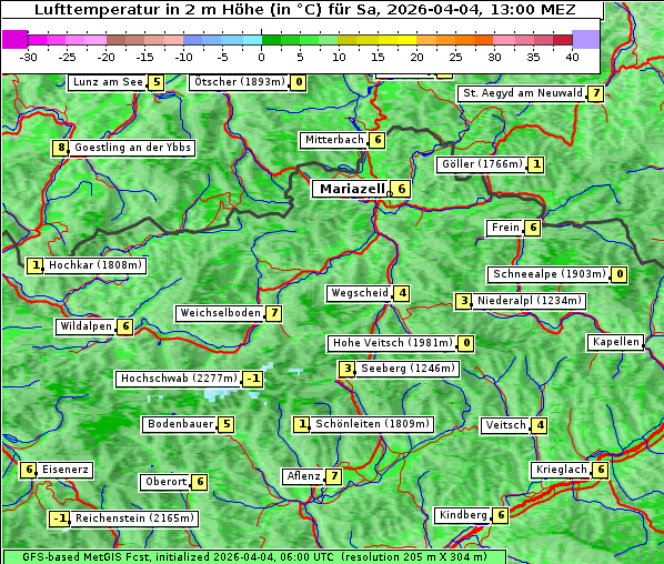 Temperatur, 4. 4. 2026