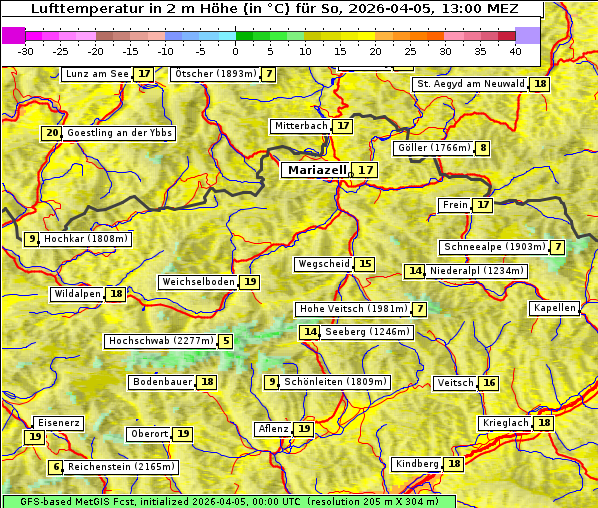 Temperatur, 5. 4. 2026