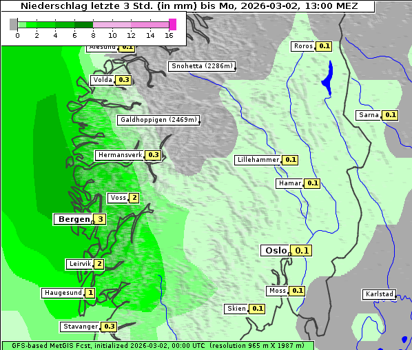 Niederschlag, 2. 3. 2026