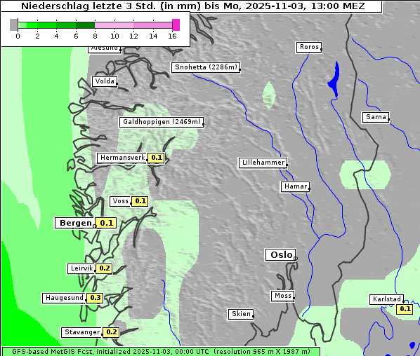 Niederschlag, 3. 11. 2025