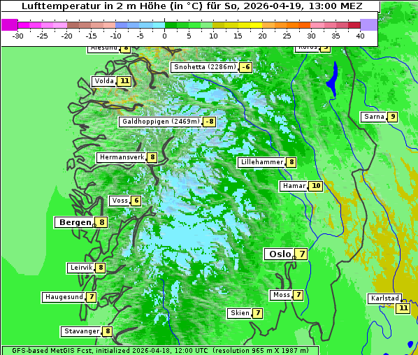 Temperatur, 19. 4. 2026