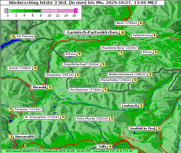 Niederschlag, 27. 10. 2025