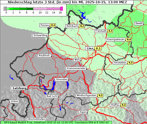 Niederschlag, 15. 10. 2025