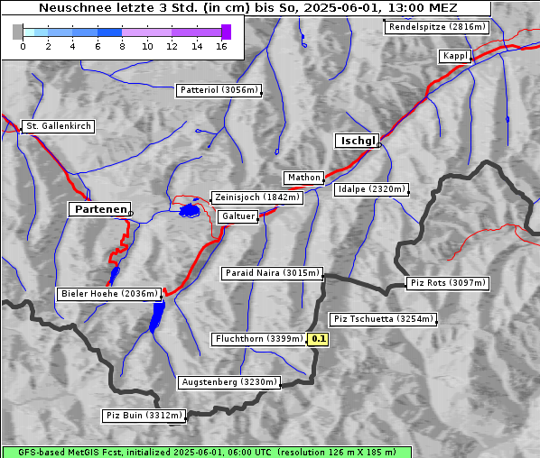 Neuschnee, 1. 6. 2025