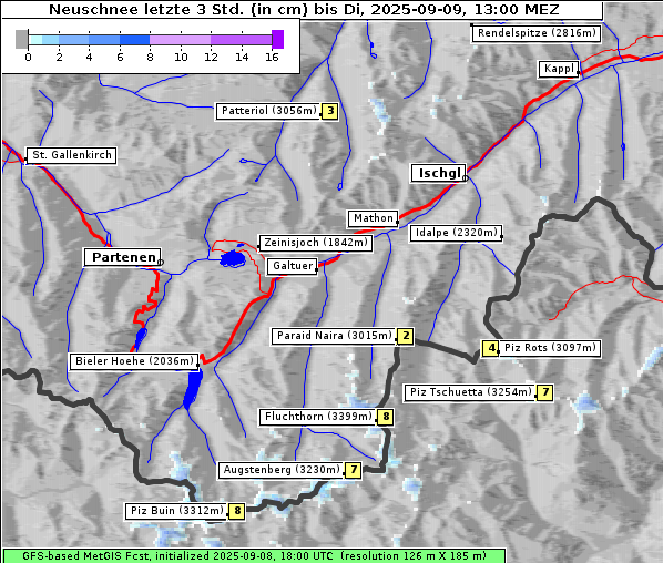 Neuschnee, 9. 9. 2025