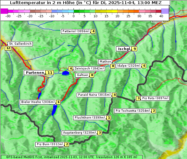 Temperatur, 4. 11. 2025