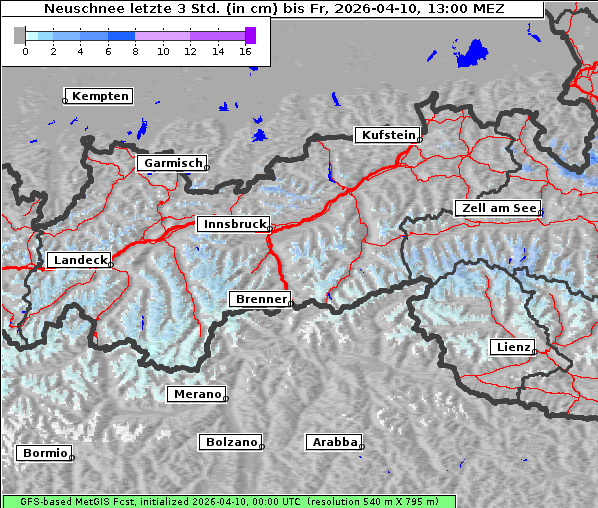 Neuschnee, 10. 4. 2026