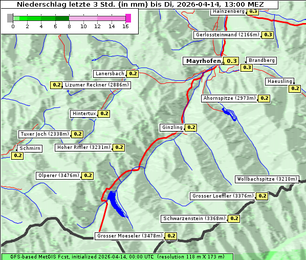 Niederschlag, 14. 4. 2026