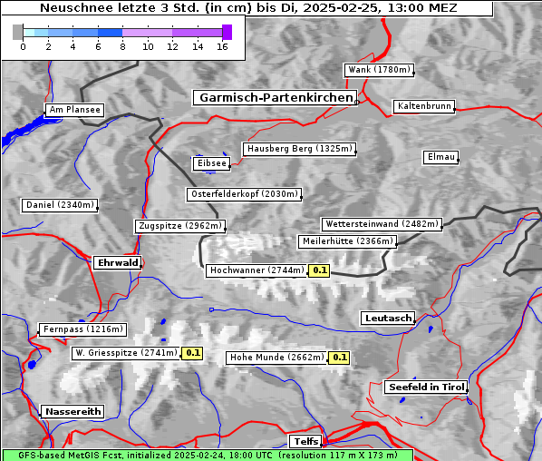 Neuschnee, 25. 2. 2025