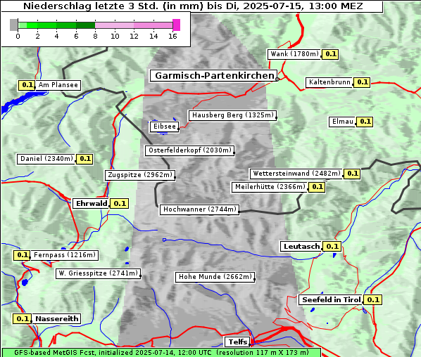 Niederschlag, 15. 7. 2025