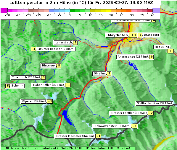 Temperatur, 27. 2. 2026