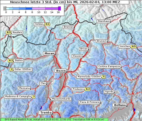 Neuschnee, 4. 2. 2026