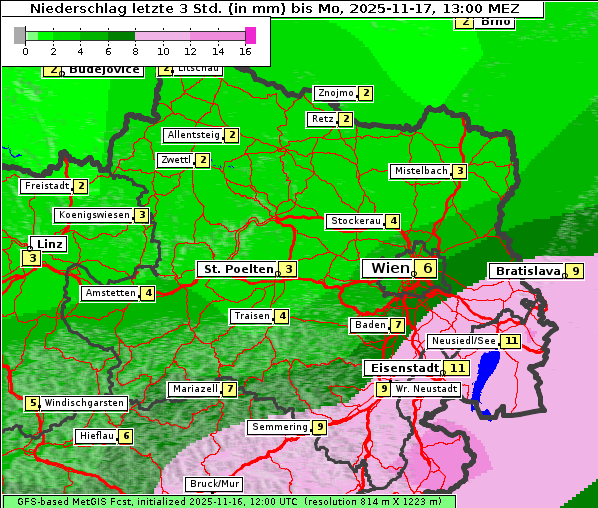 Niederschlag, 17. 11. 2025