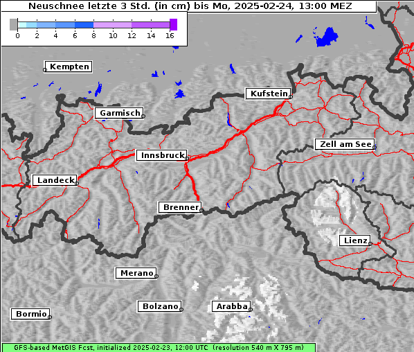 Neuschnee, 24. 2. 2025