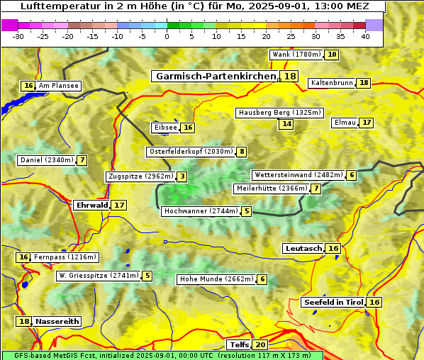 Temperatur, 1. 9. 2025