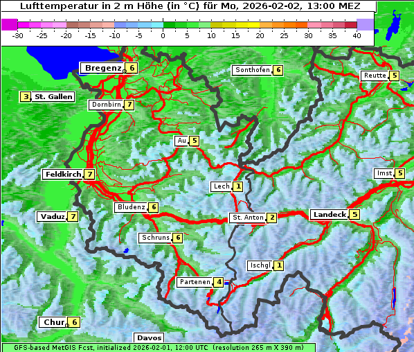 Temperatur, 2. 2. 2026
