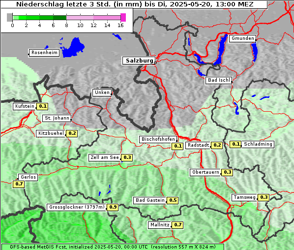 Niederschlag, 20. 5. 2025
