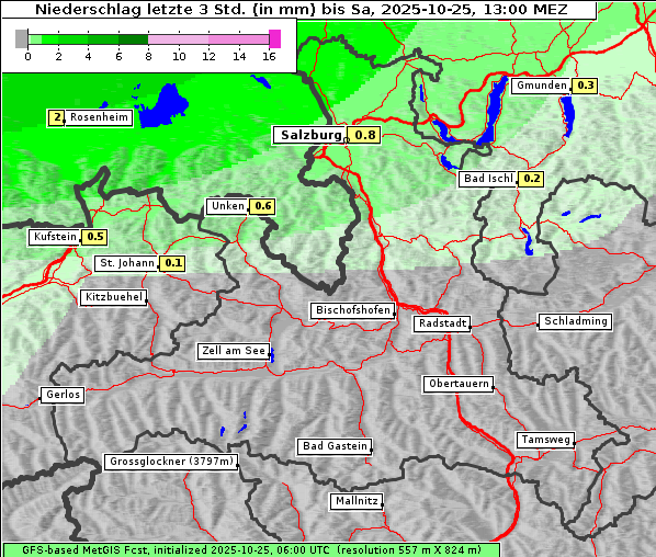 Niederschlag, 25. 10. 2025