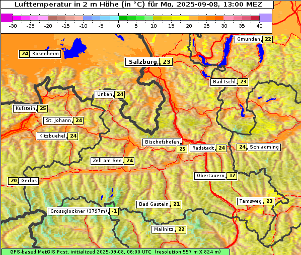 Temperatur, 8. 9. 2025