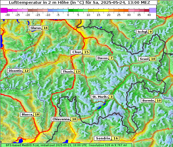 Temperatur, 24. 5. 2025
