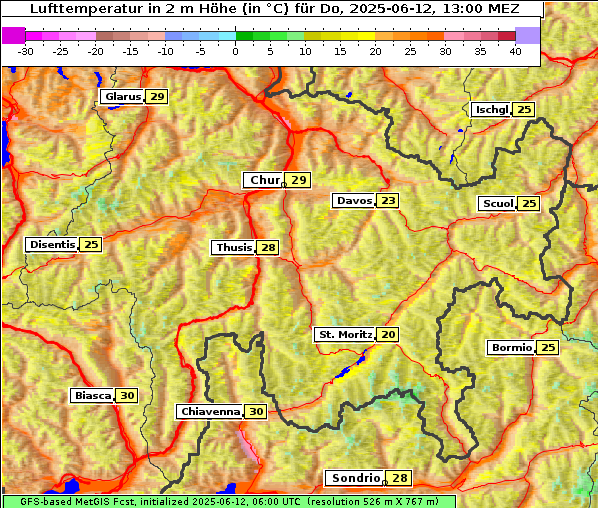 Temperatur, 12. 6. 2025
