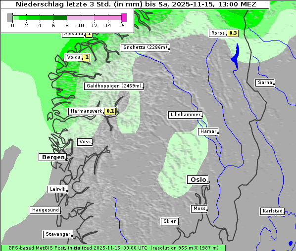 Niederschlag, 15. 11. 2025