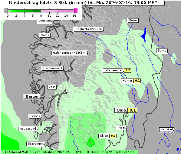 Niederschlag, 16. 2. 2026