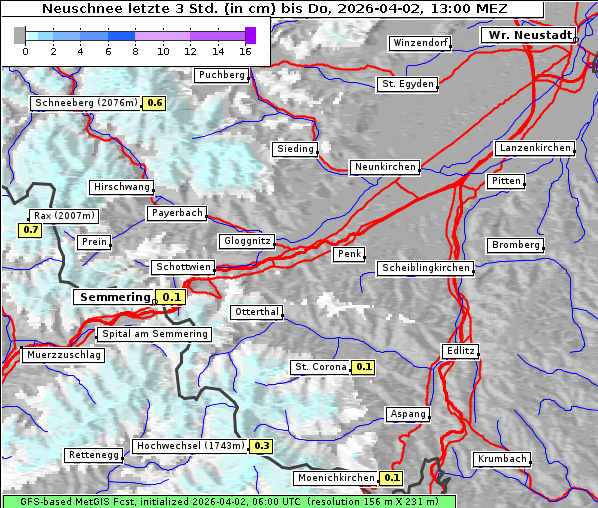 Neuschnee, 2. 4. 2026