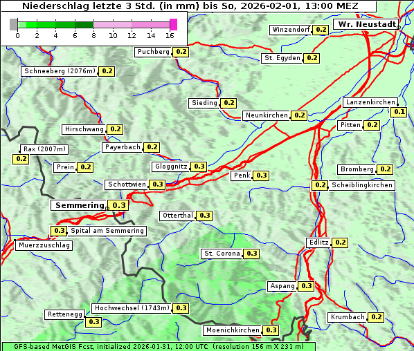 Niederschlag, 1. 2. 2026