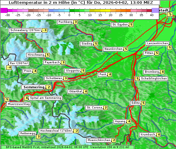 Temperatur, 2. 4. 2026