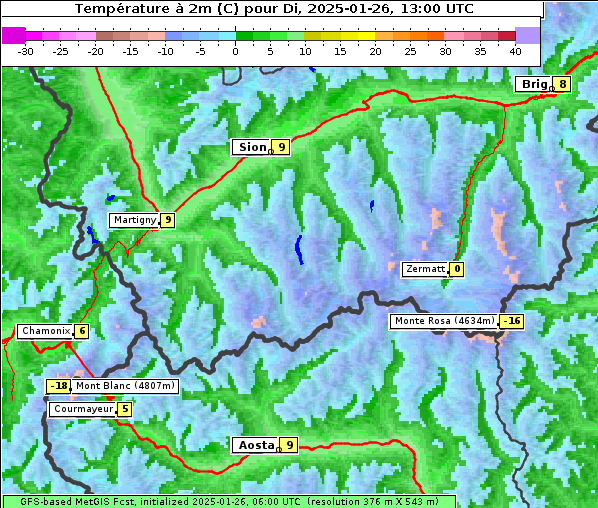 Temperatur, 26. 1. 2025