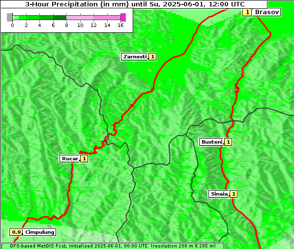 Niederschlag, 1. 6. 2025