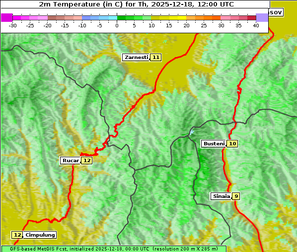 Temperatur, 18. 12. 2025