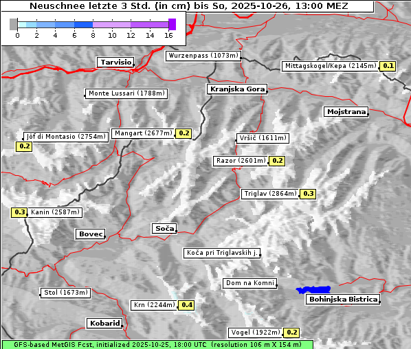 Neuschnee, 26. 10. 2025
