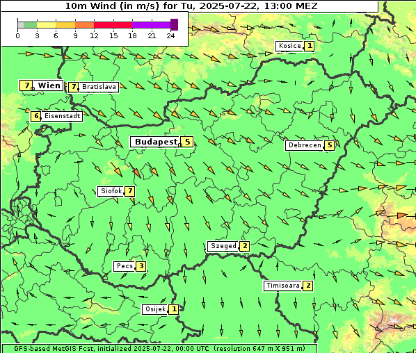 Wind, 22. 7. 2025