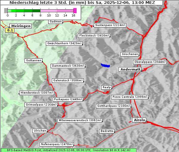 Niederschlag, 6. 12. 2025