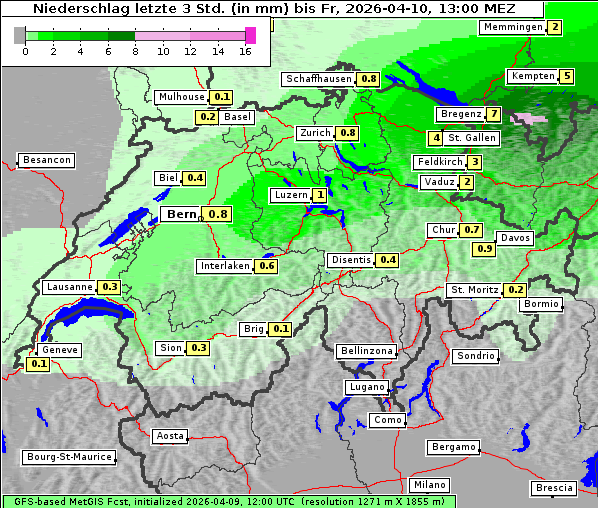 Niederschlag, 10. 4. 2026