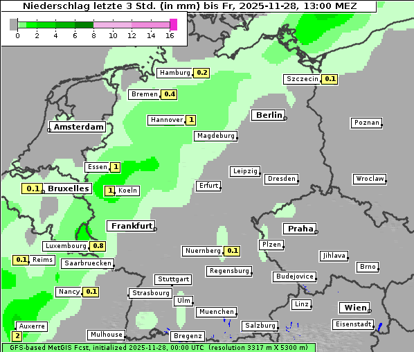 Niederschlag, 28. 11. 2025