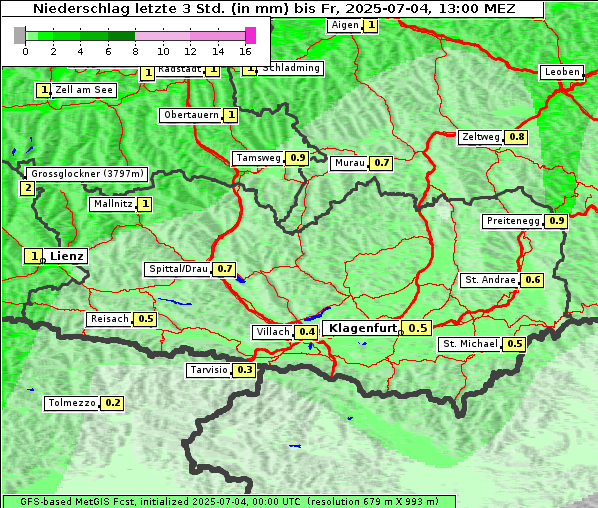 Niederschlag, 4. 7. 2025