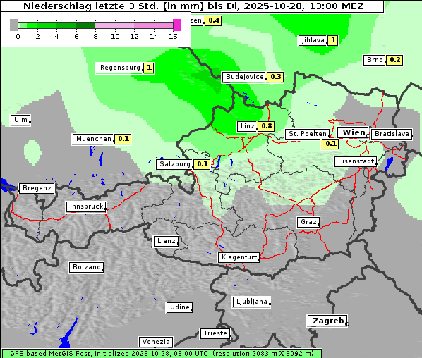 Niederschlag, 28. 10. 2025