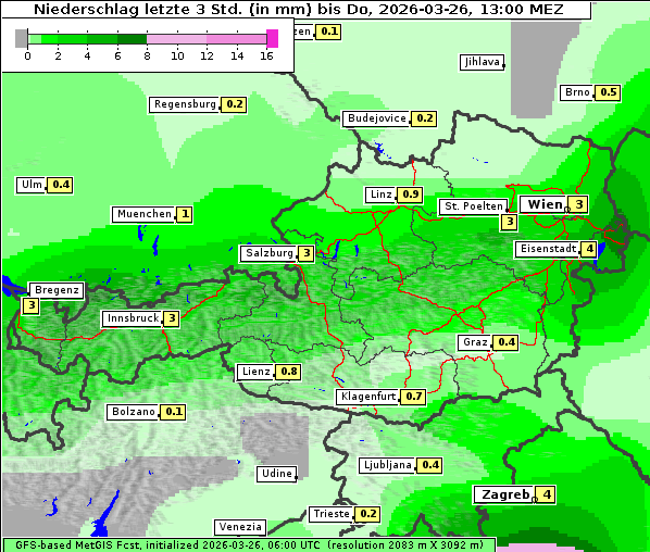 Niederschlag, 26. 3. 2026