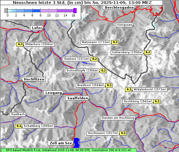 Neuschnee, 9. 11. 2025