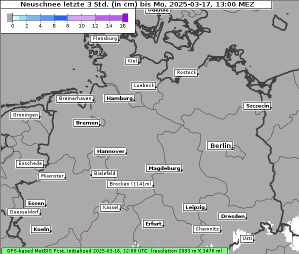 Neuschnee, 17. 3. 2025