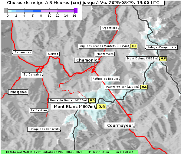 Neuschnee, 29. 8. 2025