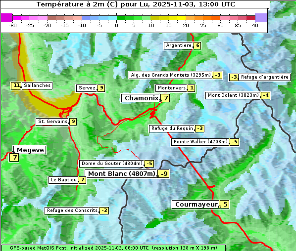 Temperatur, 3. 11. 2025