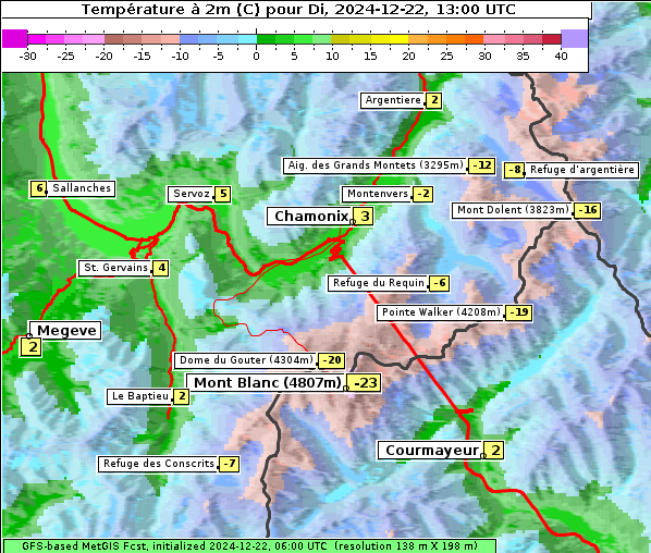 Temperatur, 22. 12. 2024