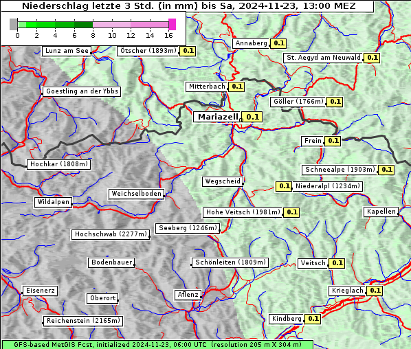 Niederschlag, 23. 11. 2024