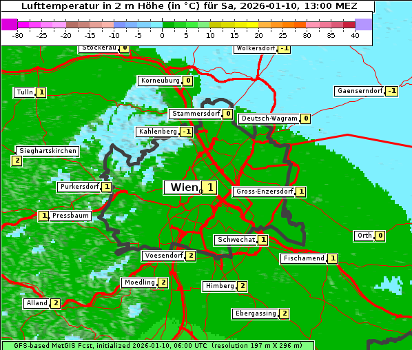 Temperatur, 10. 1. 2026