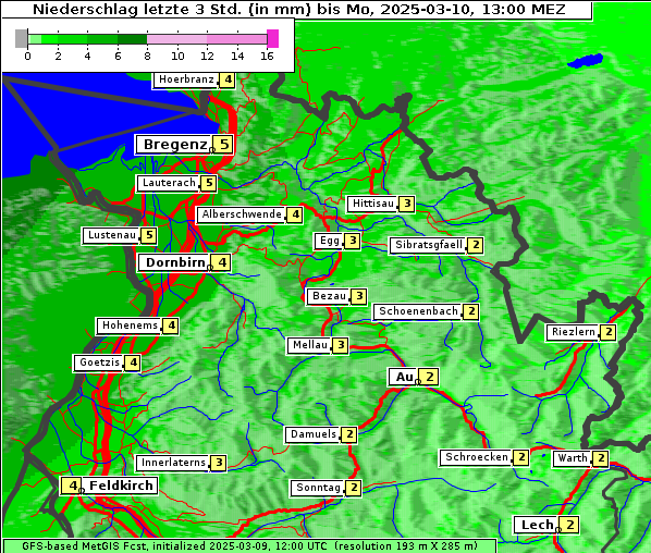 Niederschlag, 10. 3. 2025