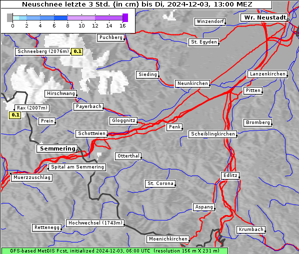 Neuschnee, 3. 12. 2024